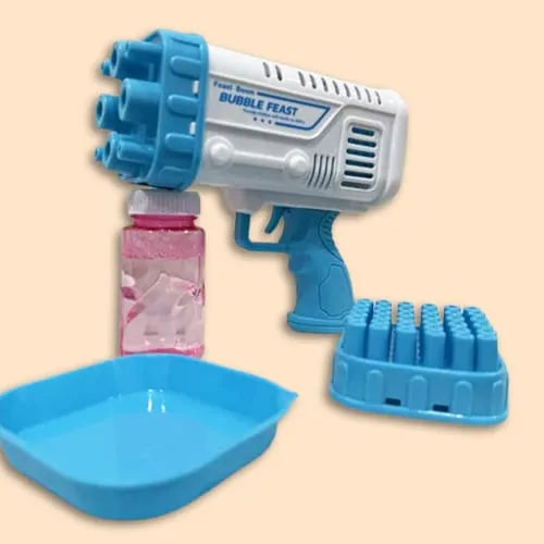 Feast Boom Bubble Feast Bubble Gun for Kids Comes with a bubble solution bottle (Random Color)